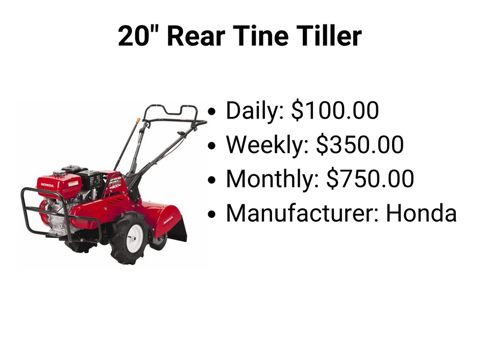 20" Rear Tine Tiller