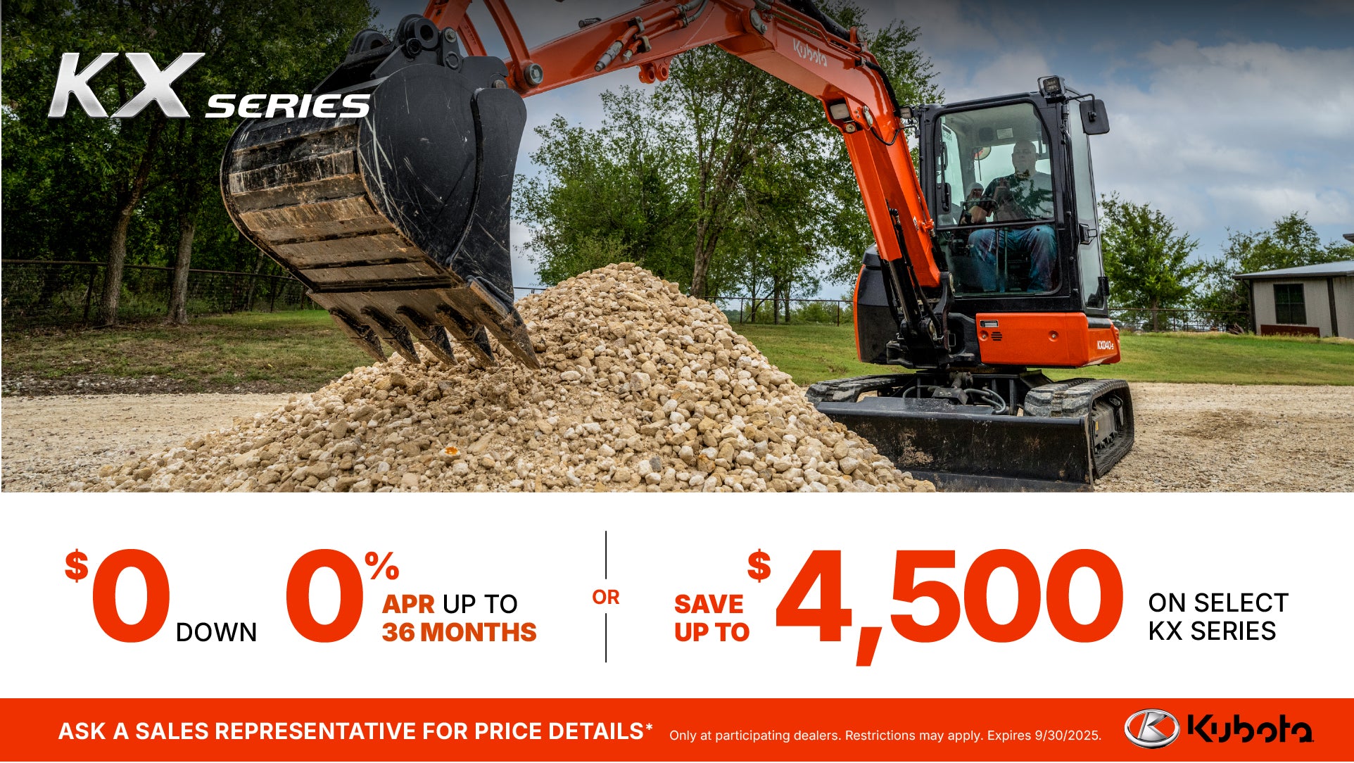 Save Up to $4,500 on Select KX Series!