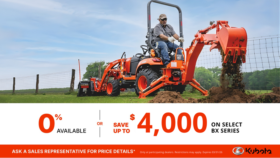 SAVE UP TO $4,000 ON SELECT BX SERIES