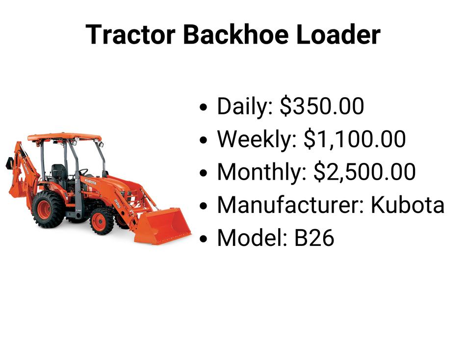 Tractor, Loader & Backhoe
