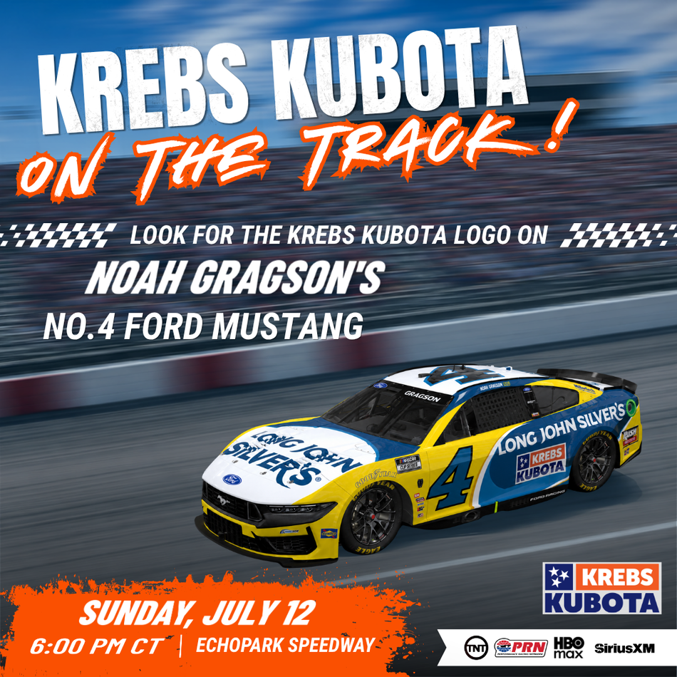 Catch Krebs Kubota on NASCAR's Biggest Stage