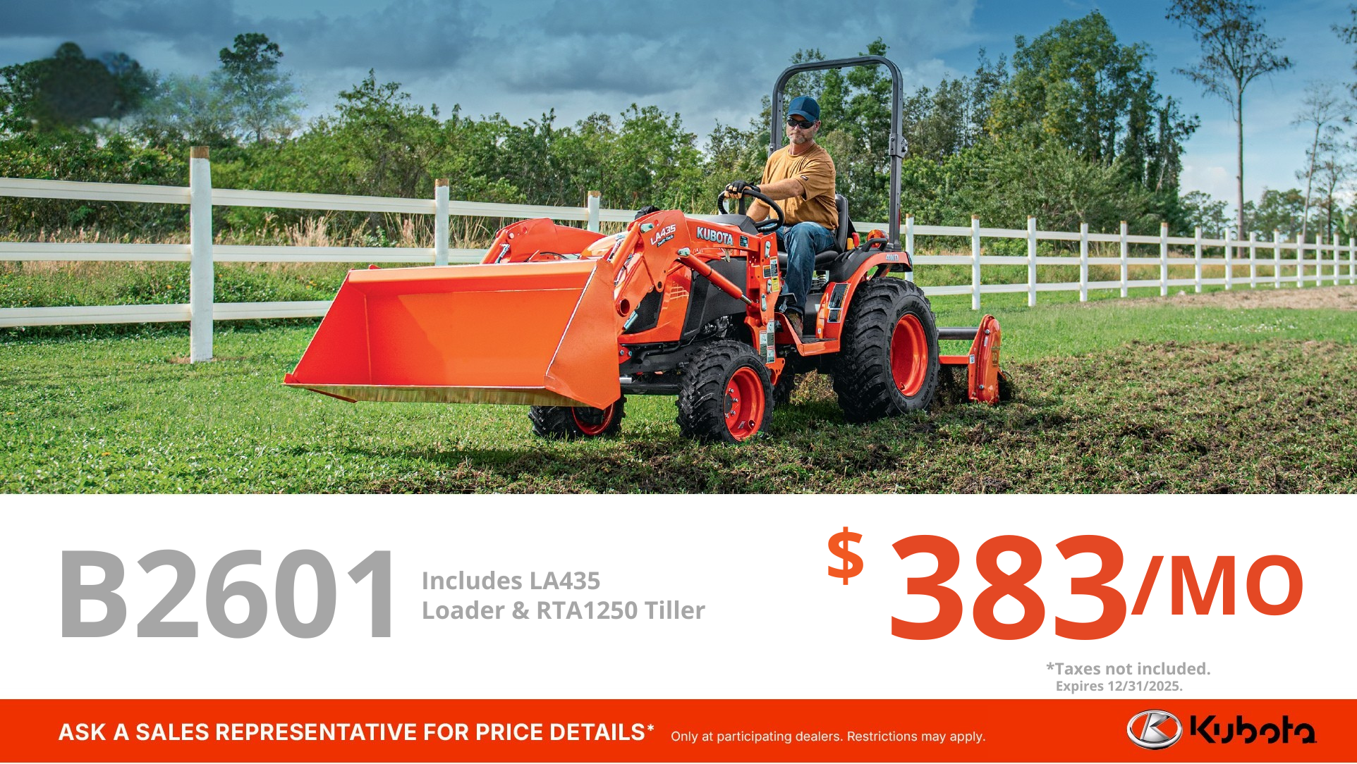 Get a B2601 for just $383/Month!