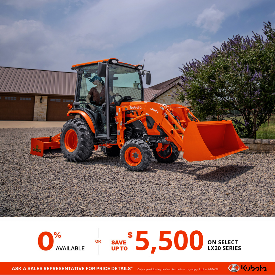 SAVE UP TO $5,500 ON SELECT LX20 SERIES