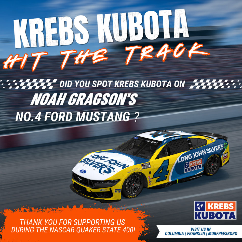 Did You Catch Krebs Kubota on NASCAR's Biggest Stage