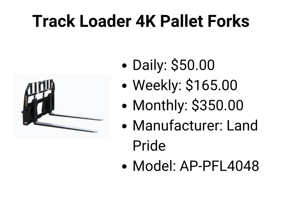 Track Loader 4K Pallet Forks