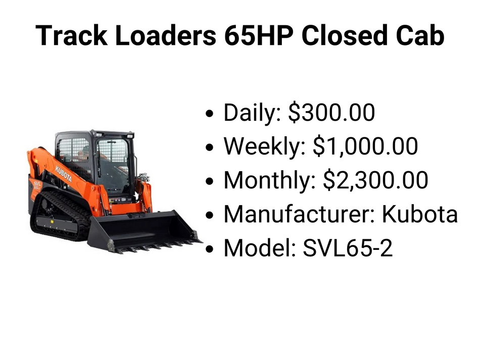 Track Loaders 65HP Closed Cab