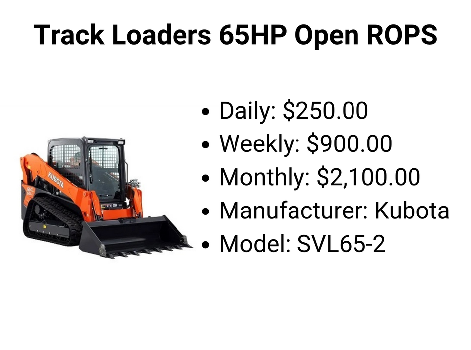 Track Loaders 65HP Open ROPS