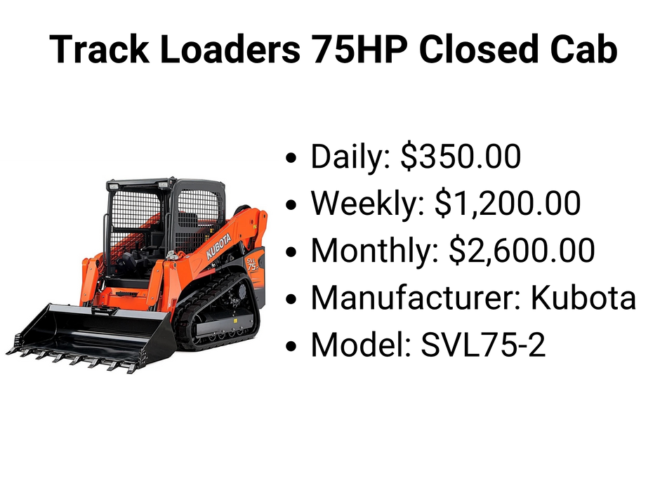 Track Loaders 75HP Closed Cab