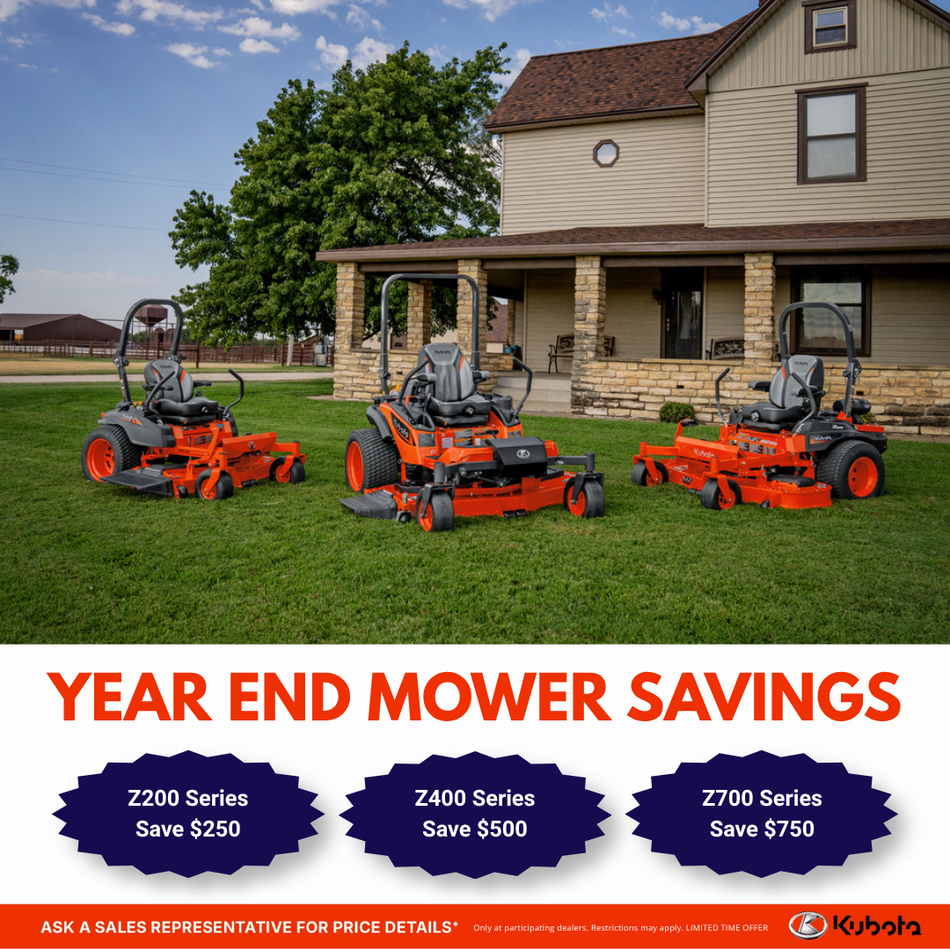 YEAR END MOWER SAVINGS